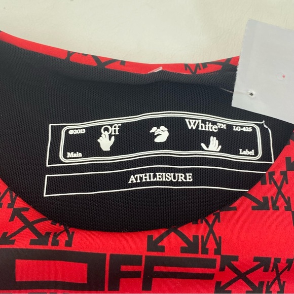 Off-White Athleisure Arrows Print Logo Cropped Bra Top Ombré Gradient Small - Picture 4 of 8